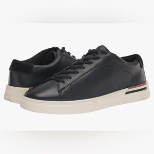 BOSS Men's Low Profile Leather Lace Up Sneaker